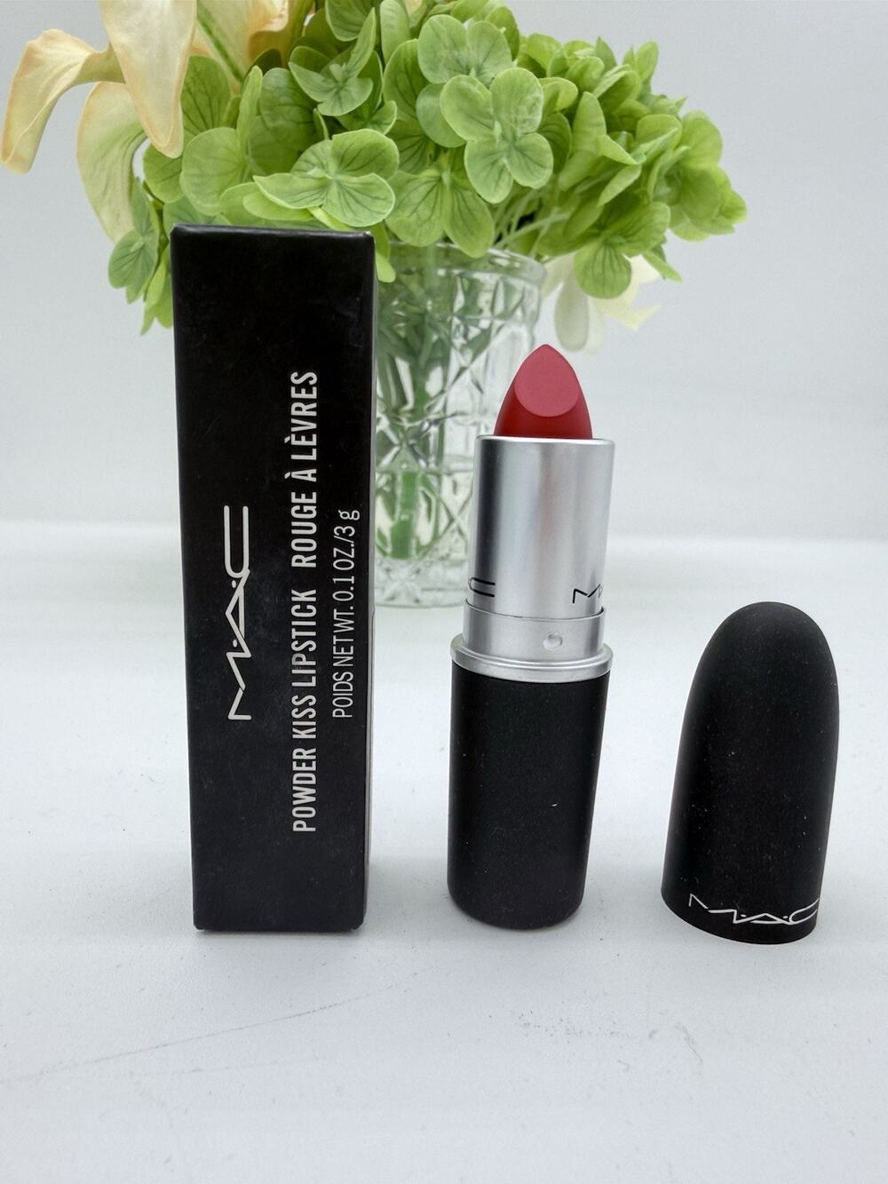 MAC Powder Kiss Lipstick Mandarin O 0.1oz / 3g